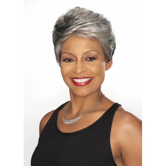 Alicia Foxy Silver Synthetic 4cm Magic Lace Front Wig Dorian 1525