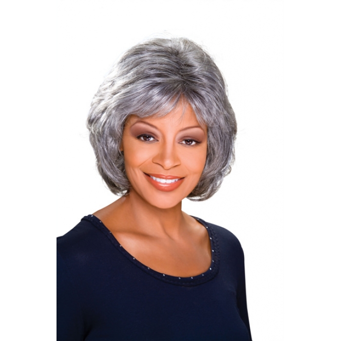 ALICIA FOXY SILVER, Monofilament Synthetic Wig, LOUISE