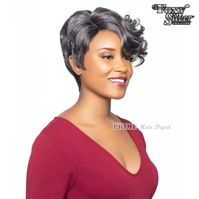 Foxy Silver Synthetic Natural J Part Lace Wig 10872 BREANNA