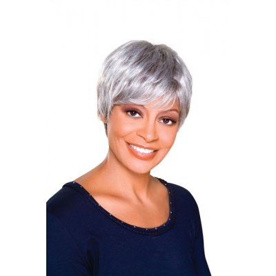 ALICIA FOXY SILVER, Monofilament Synthetic Wig, TRUDY