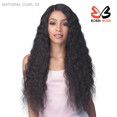 Bobbi Boss Unprocessed Virgin Remy Bundle Hair Full Lace Wig - NATURAL CURL 32