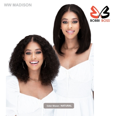 Bobbi Boss 100% Unprocessed Human Hair Wet & Wavy 13X4 HD Lace Frontal Wig - MHLF533 MADISON