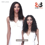 Bobbi Boss 100% Unprocessed Human Hair Wet & Wavy 13x4 Hand Tied Deep HD Lace Wig - MHLF539 LENA