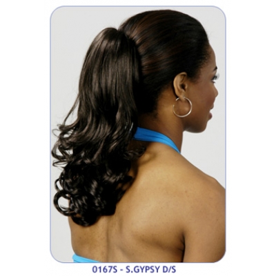 NEW BORN FREE Synthetic Drawstring Ponytail: 0167S GYPSY