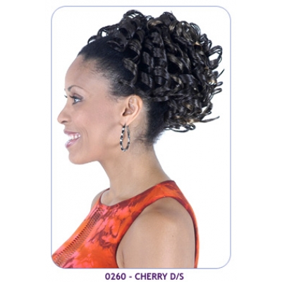 NEW BORN FREE Synthetic Drawstring Ponytail: 0260 CHERRY D/S