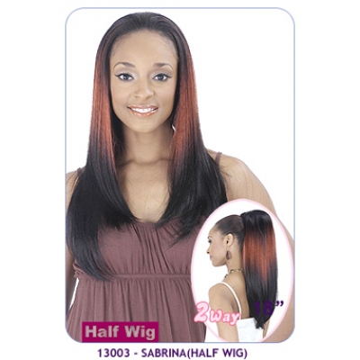 NEW BORN FREE Demi Cap Synthetic Half Wig: 13003 SABRINA