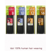 IDOL 100% Human Hair Yaki Weaving 8 inch