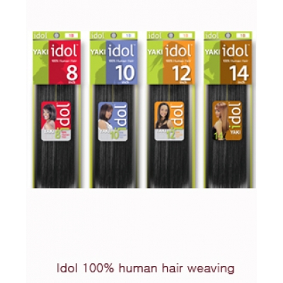 IDOL 100% Human Hair Yaki Weaving 12 inch