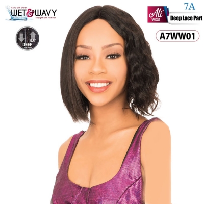  Ali 7A 5.5 Deep Part Wet & Wavy Lace Wig - A7WW01