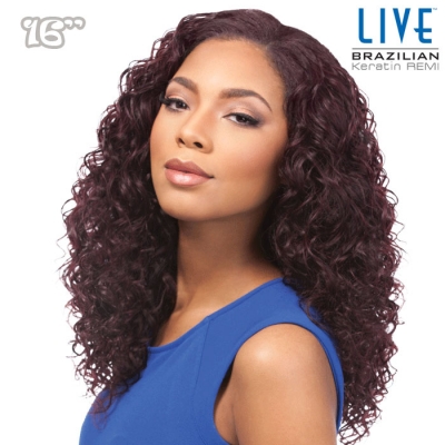 Sensationnel LIVE 100% Human Hair Brazilian Keratin Remi Human Hair Weave -  SPIRAL WAVE 16