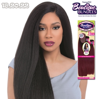 Sensationnel PREMIUM TOO Multi Human Hair Blend Weave - BOUTIQUE KINKY STRAIGHT 18.20.22