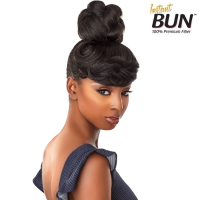 Sensationnel 100% Premium Fiber Instant Bun with Bangs - BRIA