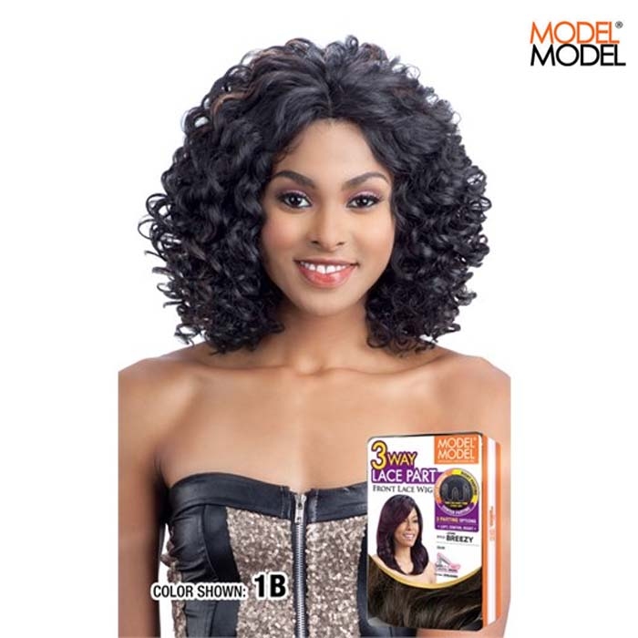 Model Model Deep Invisible 3 Way Part Lace Front Wig KINZY