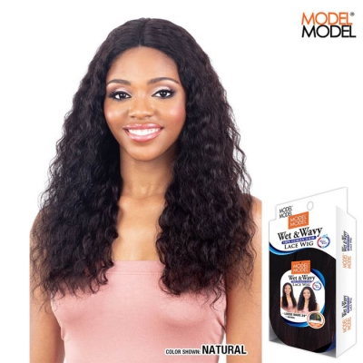 Model Model 100% Human Hair Lace Front Part Wet & Wavy Wig - LOOSE WAVE 24