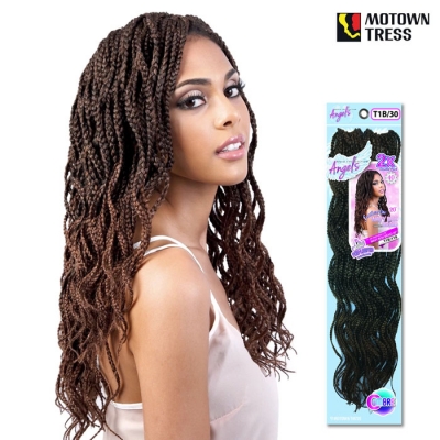 Motown Tress 2X CROCHET FEATHER LITE PRE LOOP WAVY BOX BRAID 20 - C.WBOX202