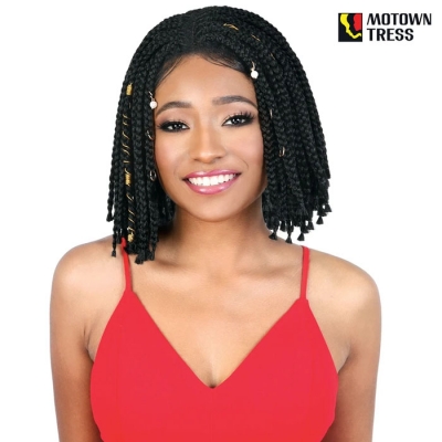 Motown Tress Synthetic Box Braid Slayable & Spinable Part Lace Wig - LDP-BOX10