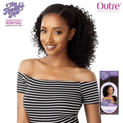 Outre Big Beautiful Hair Drawstring Ponytail - 3B BOUNCY CURLS 18