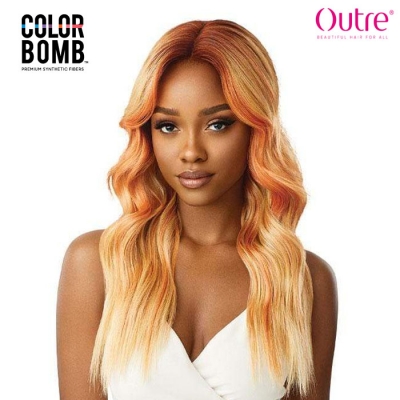 Outre Synthetic Color Bomb I Part Swiss Lace Front Wig - DELPHINE