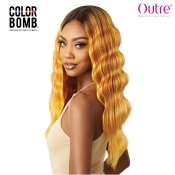 Outre Synthetic Color Bomb Swiss Lace Front Wig - TAWNY