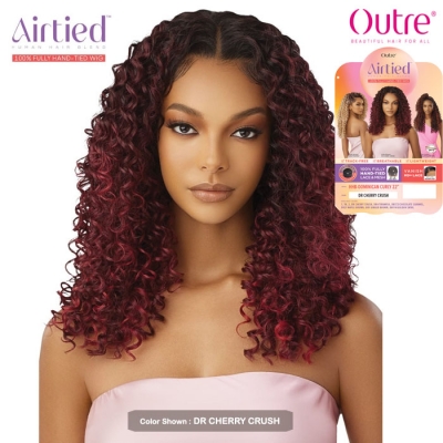 Outre Airtied Human Hair Blend Glueless 13X6 HD Lace Front Wig - HHB-DOMINICAN CURLY 22