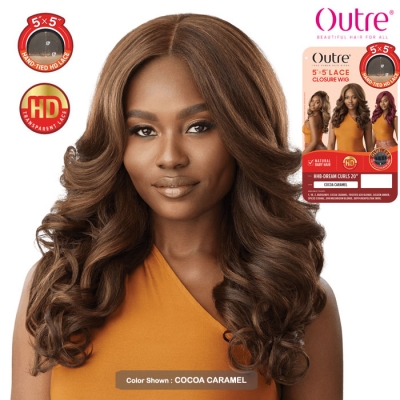 Outre Human Hair Blend Glueless 5x5 HD Lace Closure Wig - HHB-DREAM CURLS 20