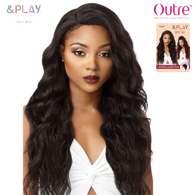 Outre & Play Human Hair Blend 360 Lace Wig - NATURAL LOOSE WAVE