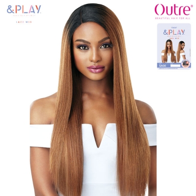 Outre &Play Human Hair Premium Blend Swiss Lace Wig - SAGE