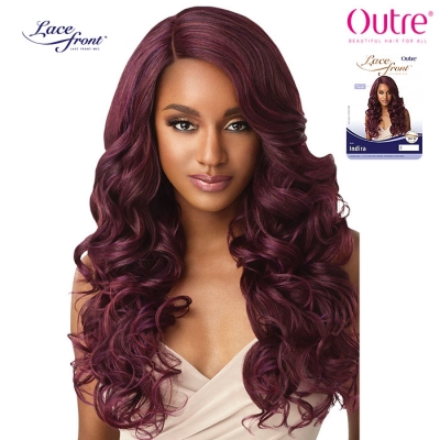 Outre Synthetic L Parting Swiss Lace Front Wig - INDIRA