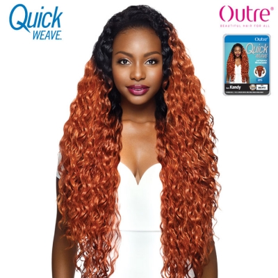 Outre Synthetic Quick Weave V Shape Half Wig - KANDY